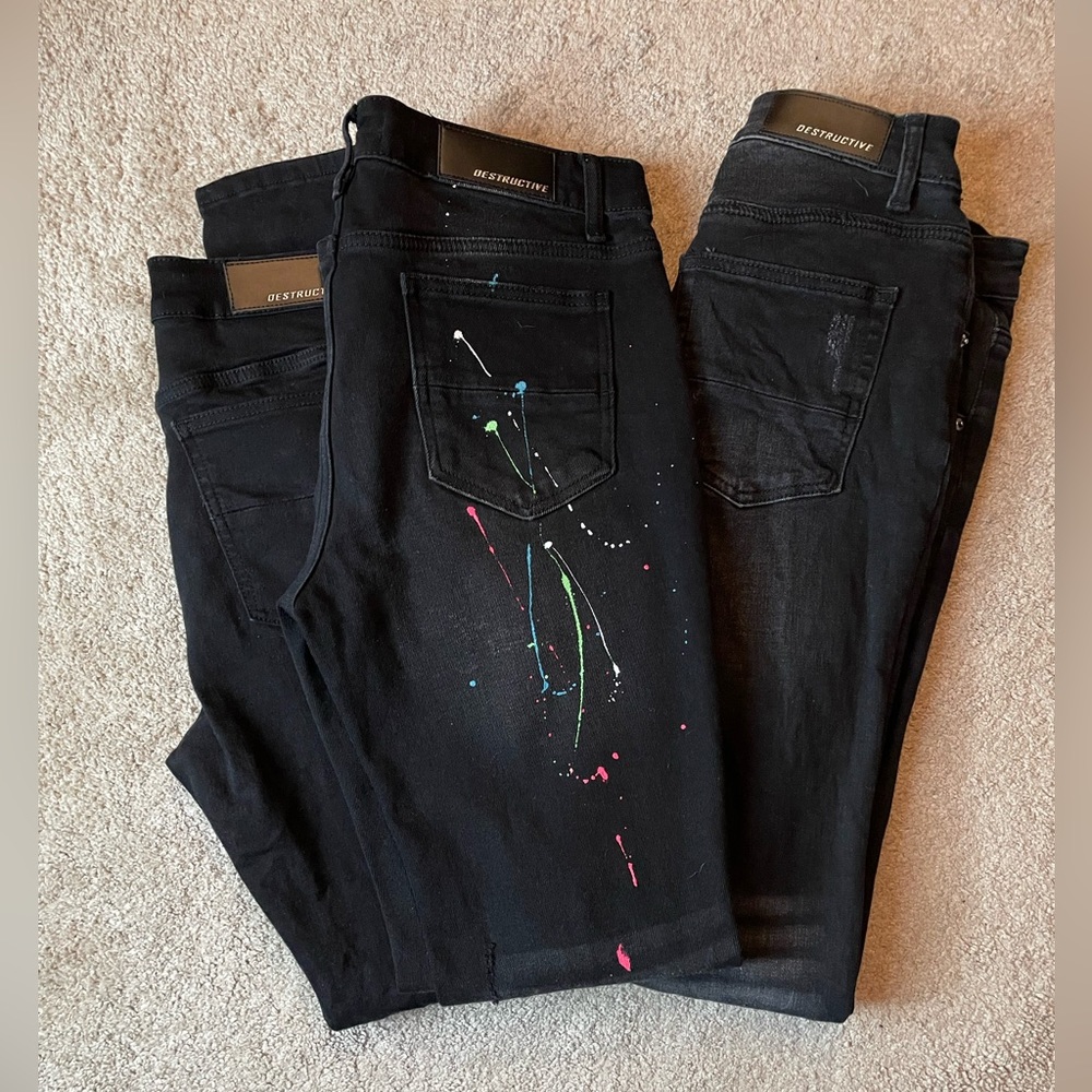 Destructive skinny jeans